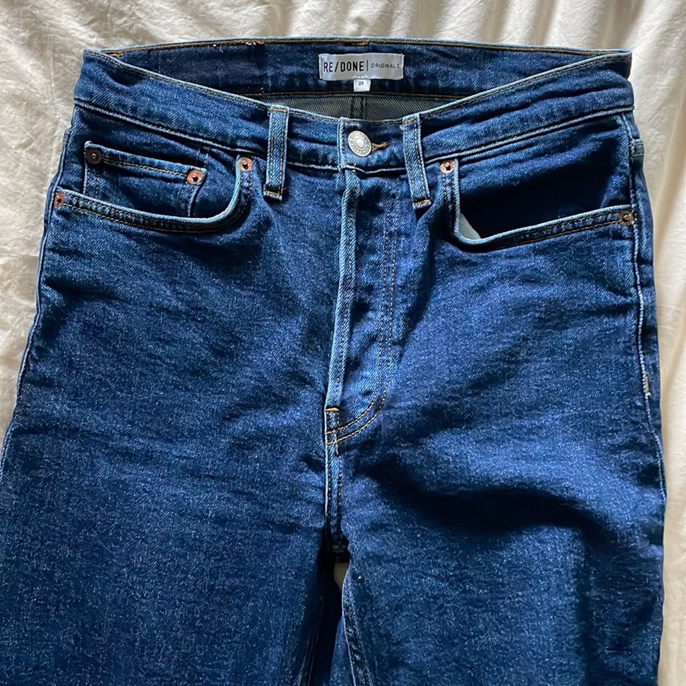 Redone straight leg jeans